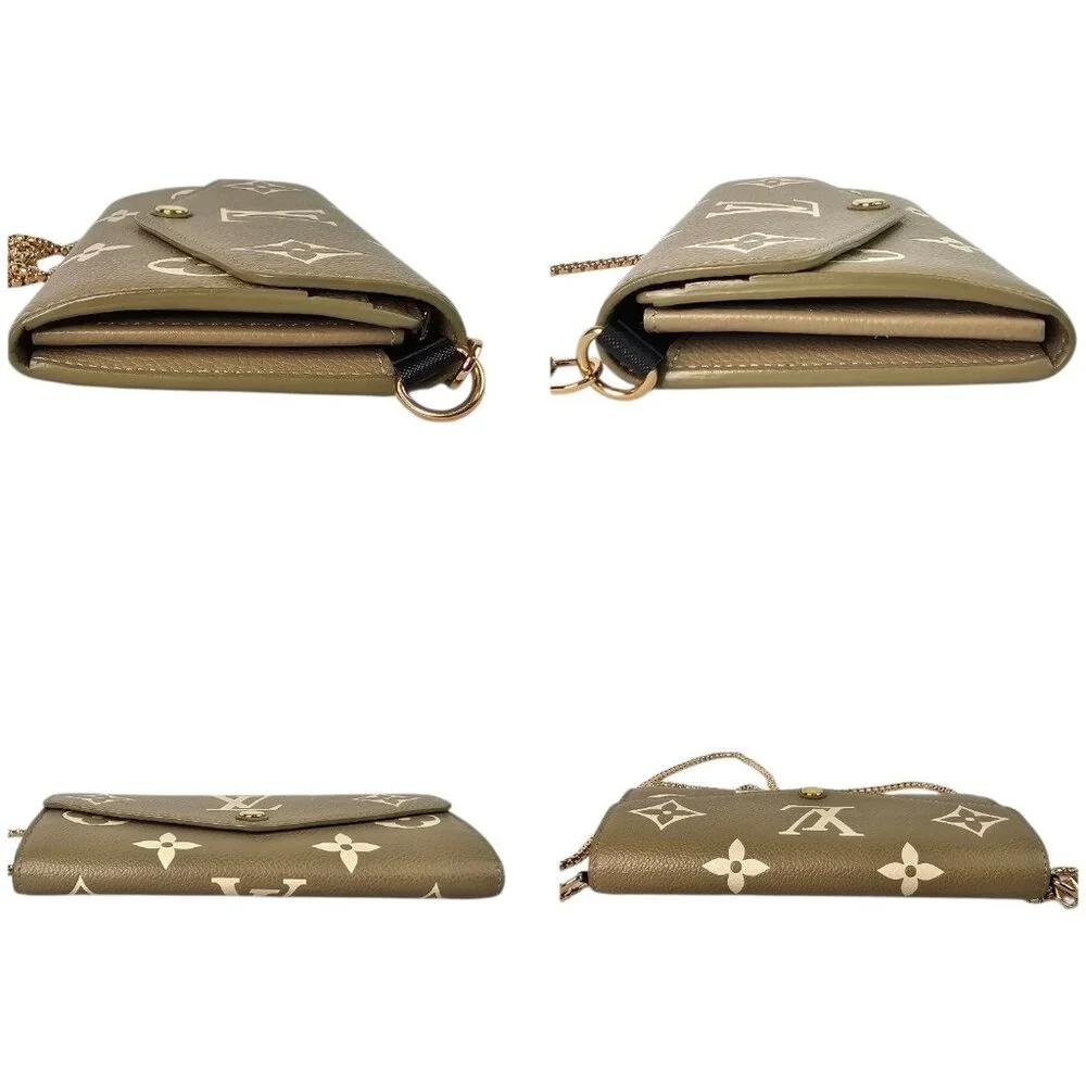 LOUIS VUITTON Bicolor Monogram Giant Sarah Wallet Tourterelle Gray Cream LV Bag - Picture 7 of 12